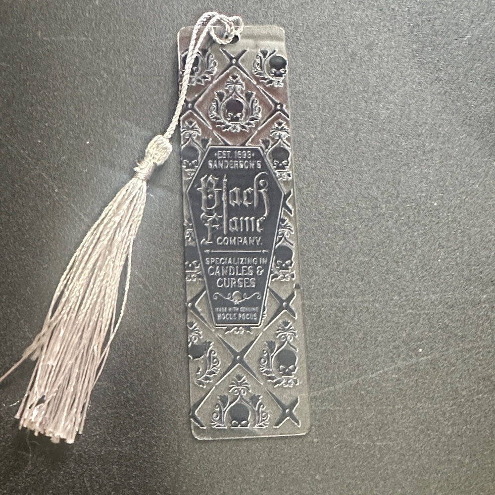Halloween bookmark with skulls